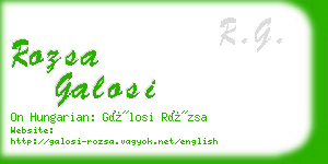 rozsa galosi business card